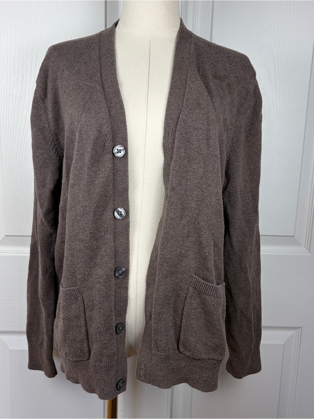 Amazon Essentials Brown Knit Cardigan